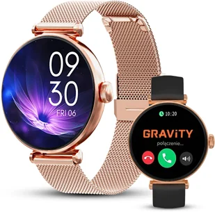 Gravity GT26-3 RG/RG/BK Zegarek damski - Smartwatch - miniaturka - grafika 1