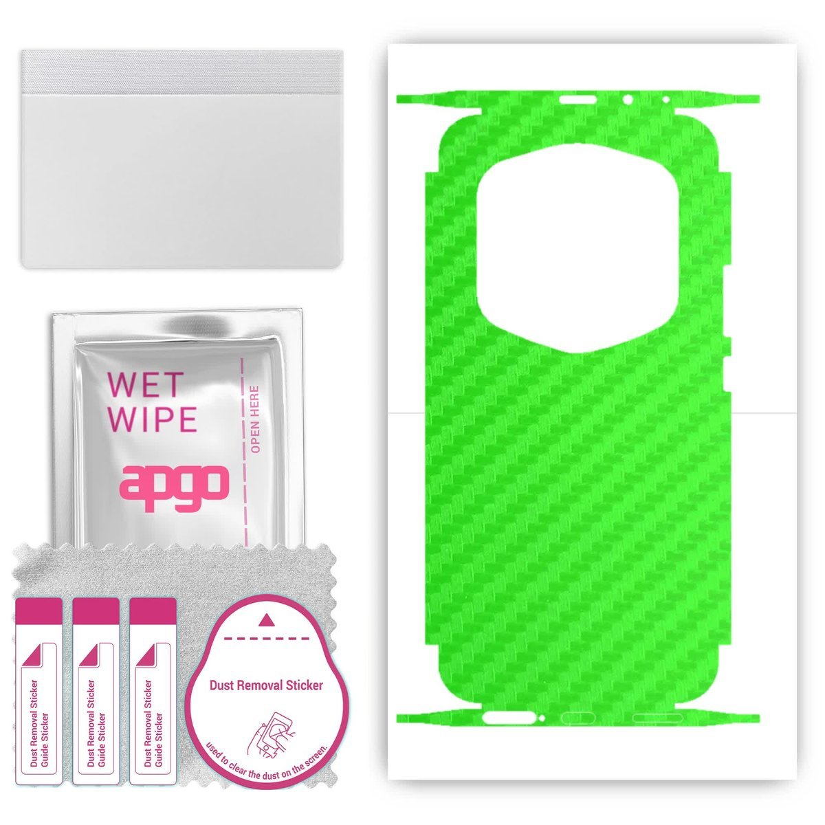 Folia naklejka skórka strukturalna na TYŁ+BOKI do Honor Magic6 RSR - Carbon Zielony - apgo SKINS