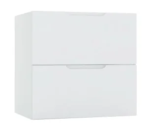 Jasnoszara szafka łazienkowa z szufladami 60 cm połysk C8-C93 - Szafki łazienkowe - miniaturka - grafika 1