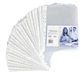 Przekładki do segregatorów - Koszulki obwoluty A4 krystaliczne 1000szt 40µm na dokumenty HERLITZ - miniaturka - grafika 1