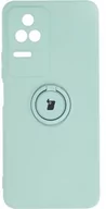 Etui i futerały do telefonów - Bizon Etui Case Silicone Ring Sq do Xiaomi Poco F4 turkusowe - miniaturka - grafika 1