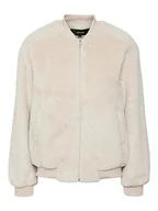 Kurtki damskie - VERO MODA Damska kurtka Vmsonjamie Short Faux Fur Jacket Boos, owsianka, L - miniaturka - grafika 1