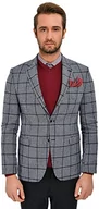 Kurtki męskie - Bonamaison Kurtka męska w kratkę, Comfort Fit 6 Drop Business Suit Jacket, granatowa, standardowa - miniaturka - grafika 1
