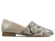 Mokasyny damskie - Mokasyny Clarks Pure Tone szare wąż skórzane 35,5 - miniaturka - grafika 1