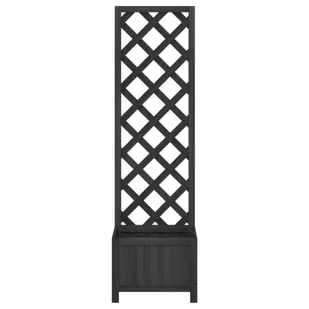 Donica z trejażem, czarna, lite drewno jodłowe Lumarko! - Donice - miniaturka - grafika 5