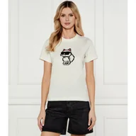 Koszulki i topy damskie - Karl Lagerfeld T-shirt IKON SKETCH Regular Fit - miniaturka - grafika 1
