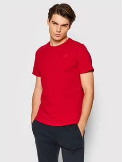 Koszulki męskie - 4F T-Shirt NOSH4-TSM352 Czerwony Regular Fit - grafika 1