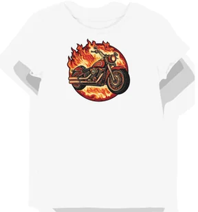 Koszulka damska biała z Naszywką Motocyklową Rockowego Stylu XS - Koszulki i topy damskie - miniaturka - grafika 1