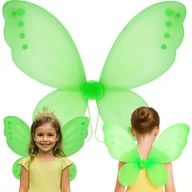 Stroje karnawałowe - Skrzydła Wróżki Strój Motylka Elf Wróżka Motyl Przebranie Na Bal Karnawał Zielone - miniaturka - grafika 1