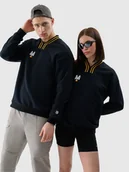 Bluzy damskie - 4F Bluza dresowa nierozpinana bez kaptura uniseks 4F x Drift Masters - czarna XXL - miniaturka - grafika 1