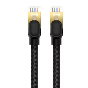 Kabel sieciowy kat. 8 Baseus Ethernet RJ45, 40Gbps, 3m (czarny) - Kable miedziane - miniaturka - grafika 4