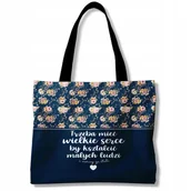 Torby i wózki na zakupy - TORBA SZOPERKA DUŻA NA ZAKUPY MOCNA PREZENT DLA NAUCZYCIELA - miniaturka - grafika 1