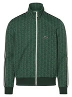 Bluzy męskie - Lacoste - Męska bluza rozpinana, zielony - miniaturka - grafika 1