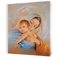 Ikony i obrazy sakralne - Obraz religijny na płótnie Matka Boża z Dzieciątkiem Jezus - miniaturka - grafika 1