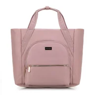 Torby podróżne - Torba na laptopa 14’’ z nylonu różowa - miniaturka - grafika 1