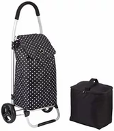Torby i wózki na zakupy - Kitchen Craft Coolmovers składany wózek na zakupy, czarny w grochy CMTROLBDOT - miniaturka - grafika 1