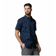Koszulki sportowe męskie - Koszula męska Columbia Rapid Rivers™ Printed Short Sleeve Shirt Rozmiar: L / Kolor: ciemnoniebieski - miniaturka - grafika 1
