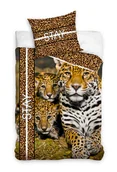 Pościel - Pościel młodzieżowa z bawełny Renforce, Carbotex, lampart, 140x200 + 70x90 cm - miniaturka - grafika 1