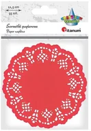 Zabawki kreatywne - Serwetki papierowe okrągłe 11,5cm czerwone 35szt - miniaturka - grafika 1