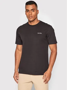 Calvin Klein T-Shirt Micro Logo Interlock K10K109894 Czarny Regular Fit - Koszulki męskie - miniaturka - grafika 1