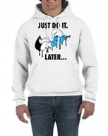 Bluzy męskie - Bluza Z Kapturem Smerf Śpioch Just Do It S 0795 - miniaturka - grafika 1