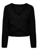 Swetry damskie - Pieces Sweter w kolorze czarnym - miniaturka - grafika 1