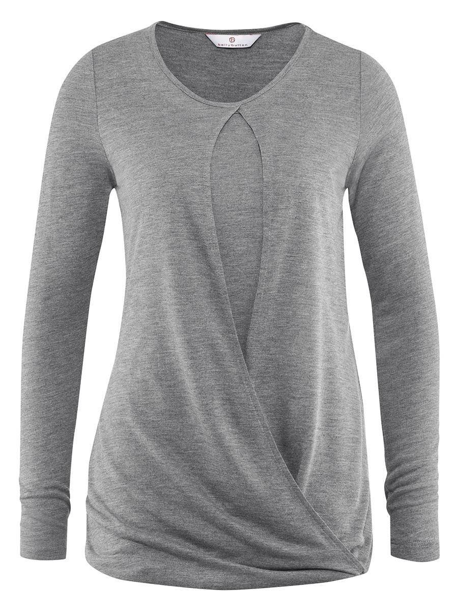 Damska bluzka ciążowa do karmienia długi rękaw loreen szara Bellybutton Maternity, r.XL