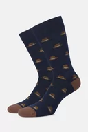 Skarpetki męskie - Skarpety Granatowo Brązowe w Meloniki - miniaturka - grafika 1