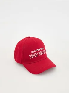 Reserved - Bawełniana czapka z daszkiem - czerwony - Czapki dla dzieci - miniaturka - grafika 1