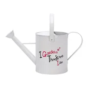Konewki - Rim Kowalczyk Konewka ogrodowa metalowa z napisem 5l biała - miniaturka - grafika 1