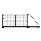 Bramy garażowe - NATERIAL Brama przesuwna Modus 3x1.5 m prawa czarna - miniaturka - grafika 1