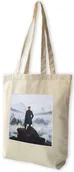 Torby i wózki na zakupy - Torba z naszywką Wędrowiec nad morzem mgły Caspar David Friedrich - miniaturka - grafika 1