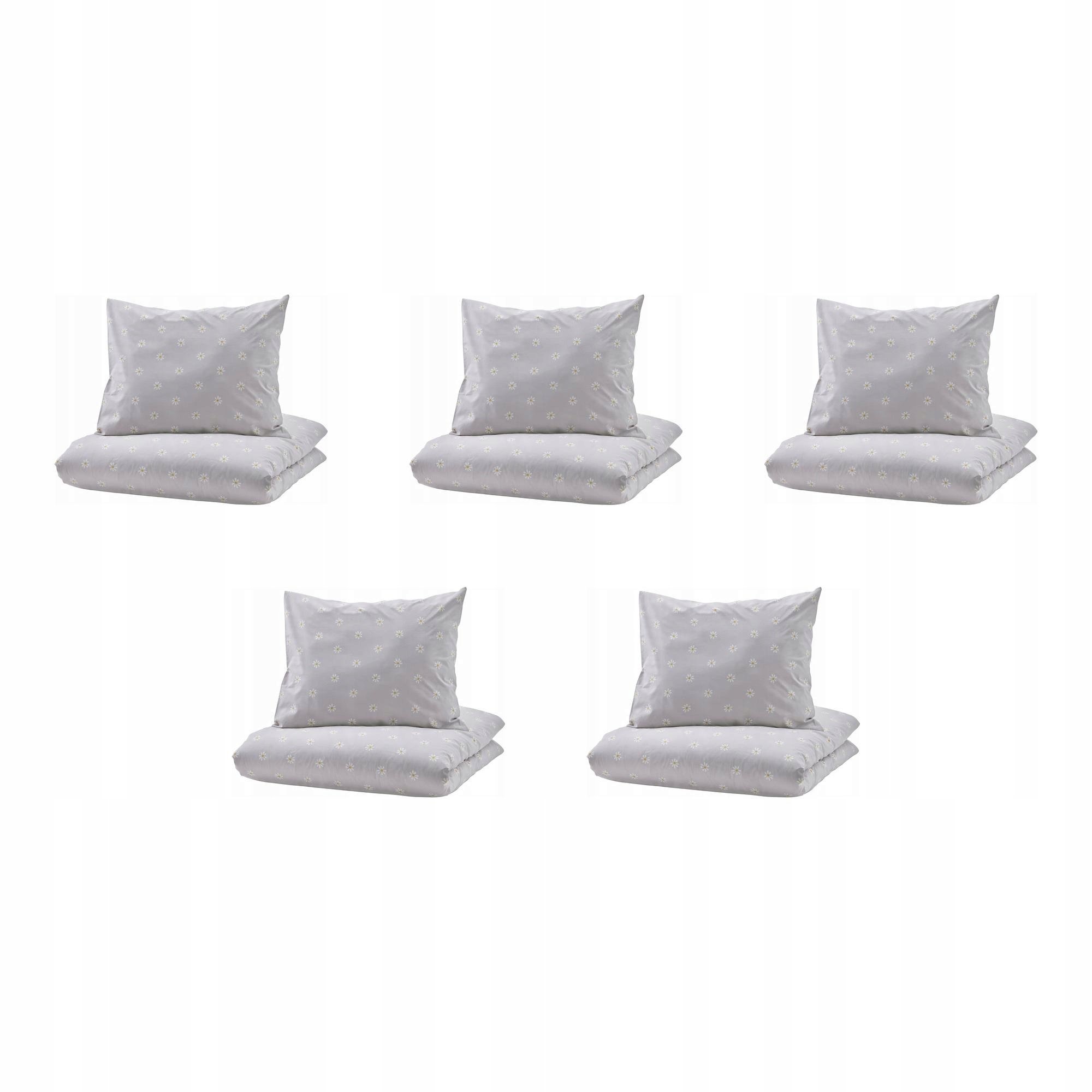 5 szt. Poszwa na kołdrę i poszewka kwiatowa 150x200 Nattslanda