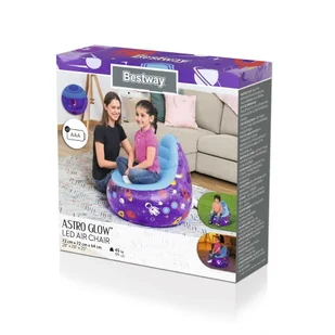 Dmuchany Fotel Kosmos LED 72 x 72 x 64 Bestway 75122 Fioletowy - Krzesła obrotowe dla dzieci - miniaturka - grafika 1