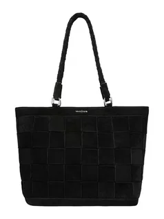 Torebki damskie - Wojas Skórzany shopper bag w kolorze czarnym - 42 x 32 x 15 cm - grafika 1