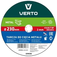 Tarcze do pił - Verto TARCZA TNĄCA DO METALU 230X2MM (61H536) - miniaturka - grafika 1