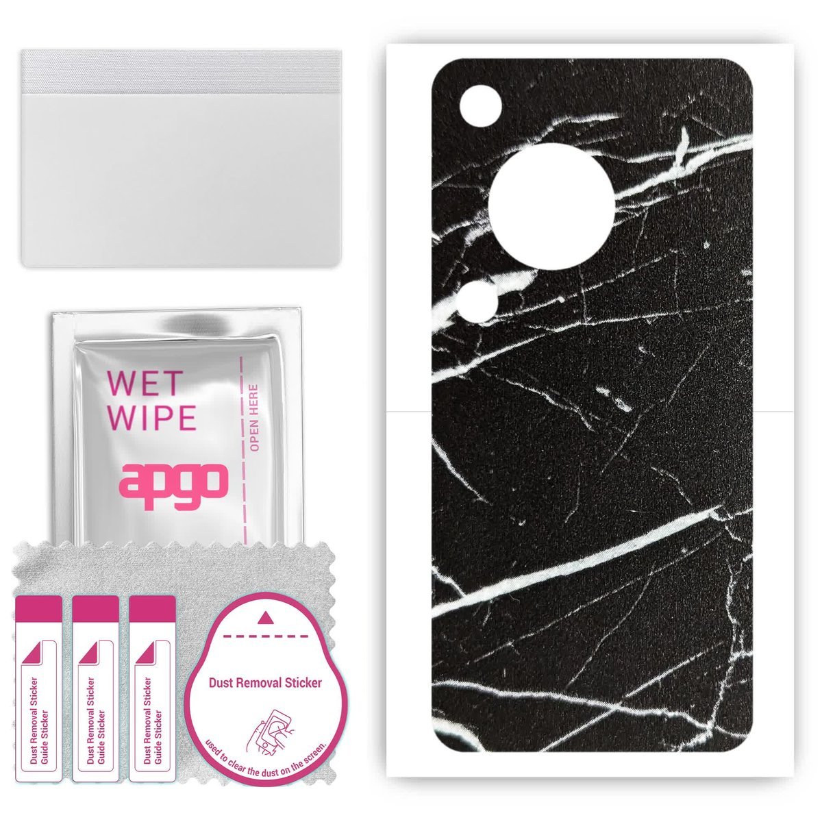 Folia naklejka skórka strukturalna na TYŁ do Wiko Hi Enjoy 70m - Marmur Ciemny - apgo SKINS