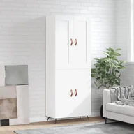 Witryny - vidaXL Witrynka, biała, 69,5x34x180 cm, materiał drewnopochodny - miniaturka - grafika 1