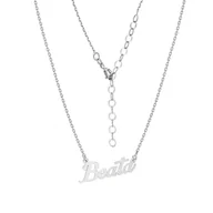 Naszyjniki - Srebrny naszyjnik rodowany z imieniem - Beata pr925 - miniaturka - grafika 1
