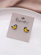 Kolczyki ptaszki ptaki sikorka bogatka, sikorki bogatki, biżuteria w stylu boho