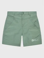 Spodenki damskie - Jack Wolfskin Szorty materiałowe Sun 1605614 M Zielony Regular Fit - miniaturka - grafika 1