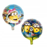 Balony i akcesoria - Balon Foliowy Na Hel OKRĄGŁY - MINIONKI - śr. 45cm - miniaturka - grafika 1