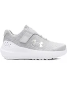 Buty dla dziewczynek - Under Armour - Dziewczęce buty Ginf Surge 4 Ac, Halo Gray White Iridescent 100, 27 EU - miniaturka - grafika 1