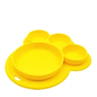 Miseczki i talerzyki dla dzieci - Talerz Silikonowy  Żółty Blw - miniaturka - grafika 1