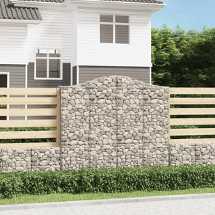 vidaXL Kosze gabionowe, 14 szt, 200x30x180/200cm, galwanizowane żelazo - Pozostałe narzędzia ogrodowe - miniaturka - grafika 1