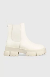 Steve Madden sztyblety skórzane Tunnel damskie kolor beżowy na platformie - Botki damskie - miniaturka - grafika 1