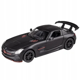 MERCEDES SLS AMG METALOWY MODEL SAMOCHODU 1:32 DŹWIĘK ŚWIATŁO CZARNY - Samochody i pojazdy dla dzieci - miniaturka - grafika 1