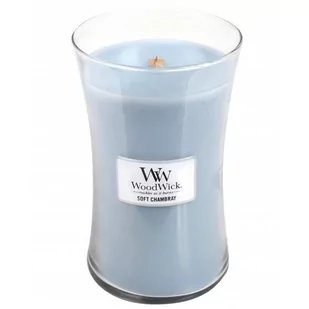 WoodWick Soft Chambray świeczka zapachowa 609,5 g duża - Świece - miniaturka - grafika 1