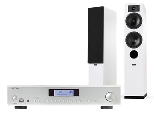 Rotel A12 MkII (srebrny) + Tesi 5 (biały) - Zestawy stereo - miniaturka - grafika 1