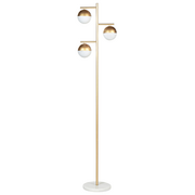 Lampy stojące - Lampa podłogowa 3-punktowa metalowa złota SABINE - miniaturka - grafika 1